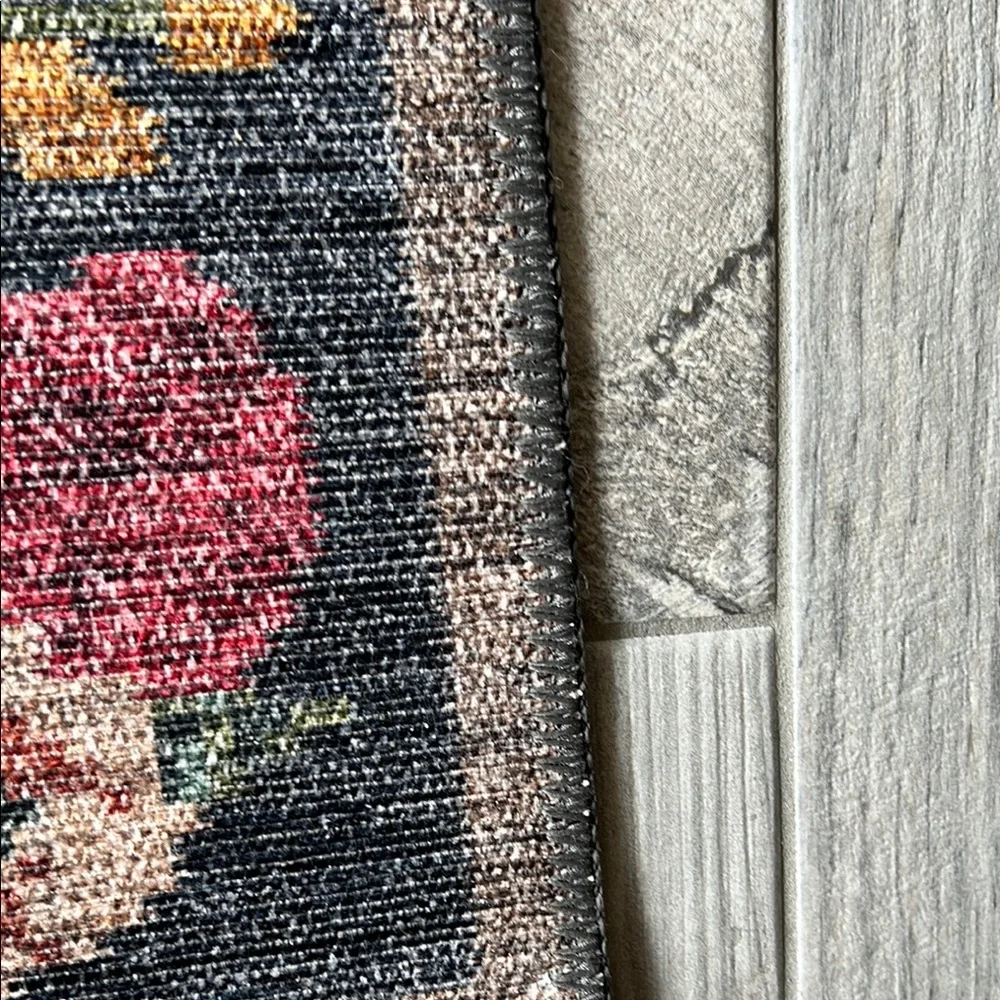 Rifle Paper Co. X Loloi Rosa Black Floral Border Rug 2’3” X 3’9” New NWT